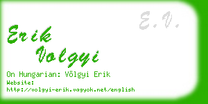 erik volgyi business card