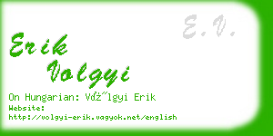 erik volgyi business card